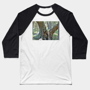 Spooky Face In A Tree Baseball T-Shirt